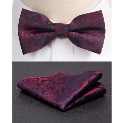 Men's Jacquard Butterfly Bowtie & Cravat Necktie