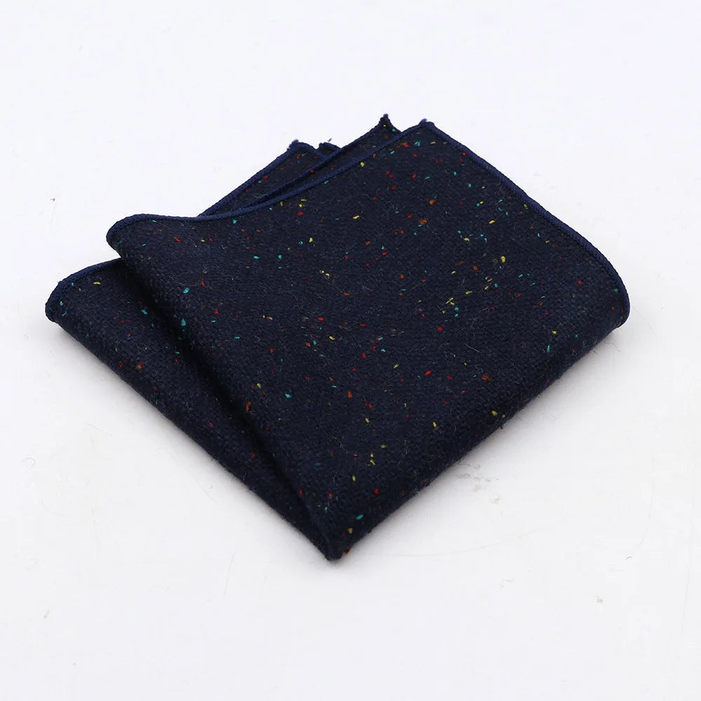 Mouchoir en coton uni pour homme – Pochette en laine mélangée douce