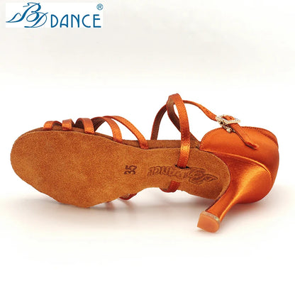 Women's Latin Dance Ballroom High Heel Sandals