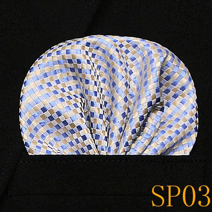 Einfarbiges Taschentuch mit Punkte- und Streifenmuster