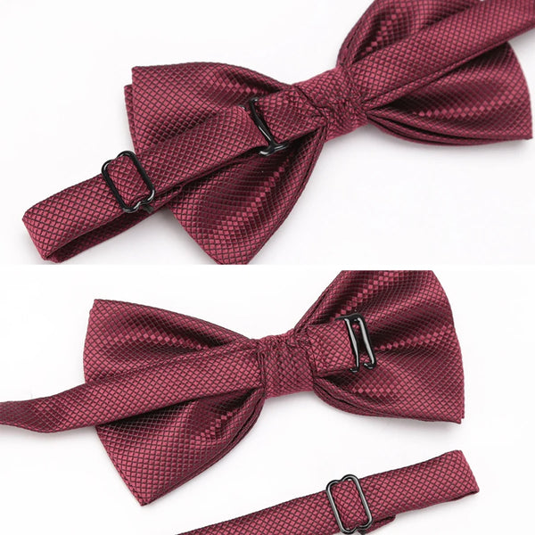 Men's Solid Color Butterfly Party Wedding Bow Tie Premium Product Presentation
