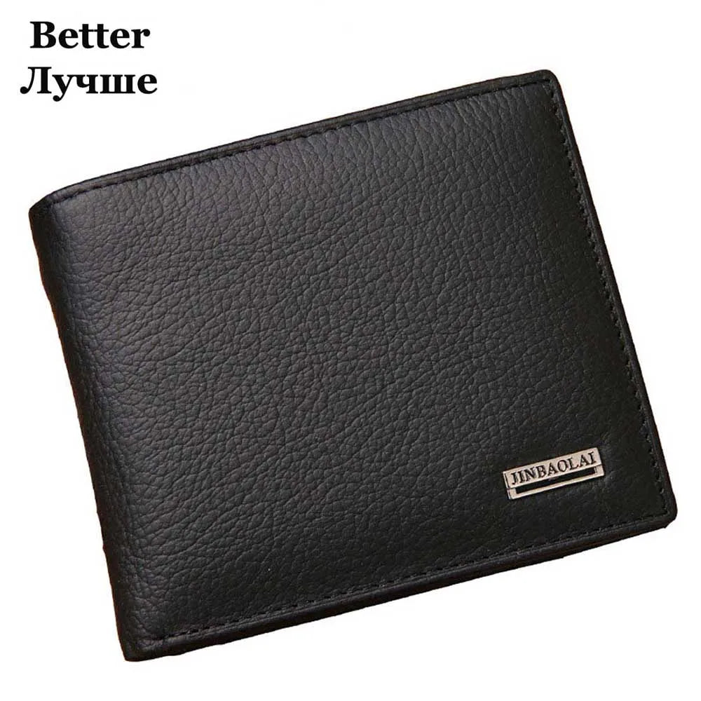 Classic Simple Short Genuine Leather Men Wallets