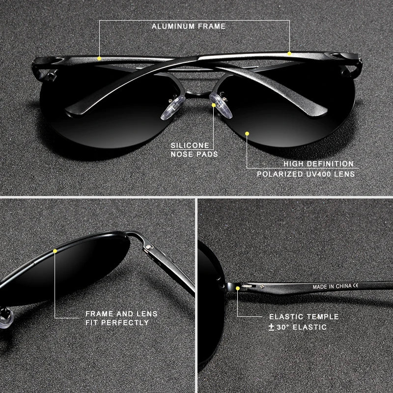 RetroHD Rimless Polarized Sunglasses