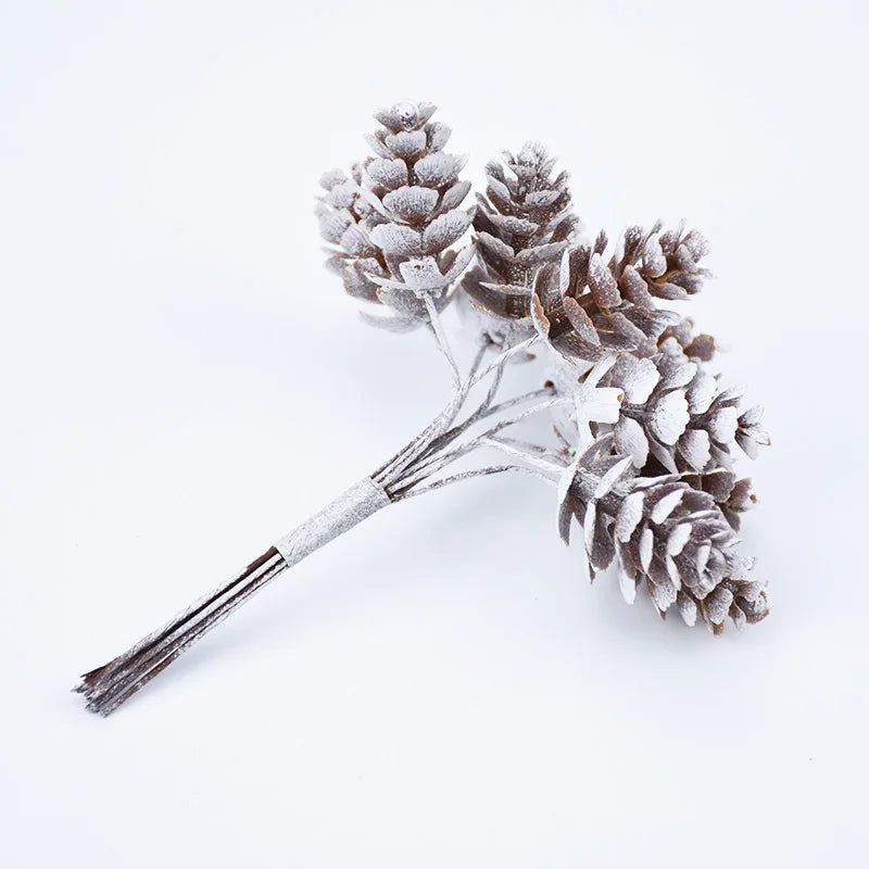 10pcs Artificial Pine Cone Flowers for Decor