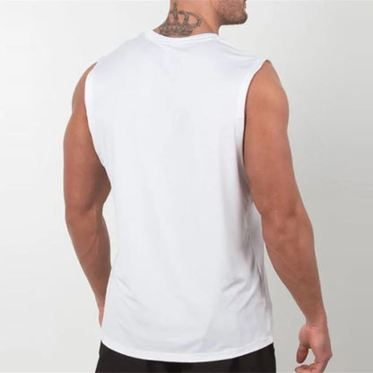 Men's Plain Sleeveless Gym Stringer Tank Top