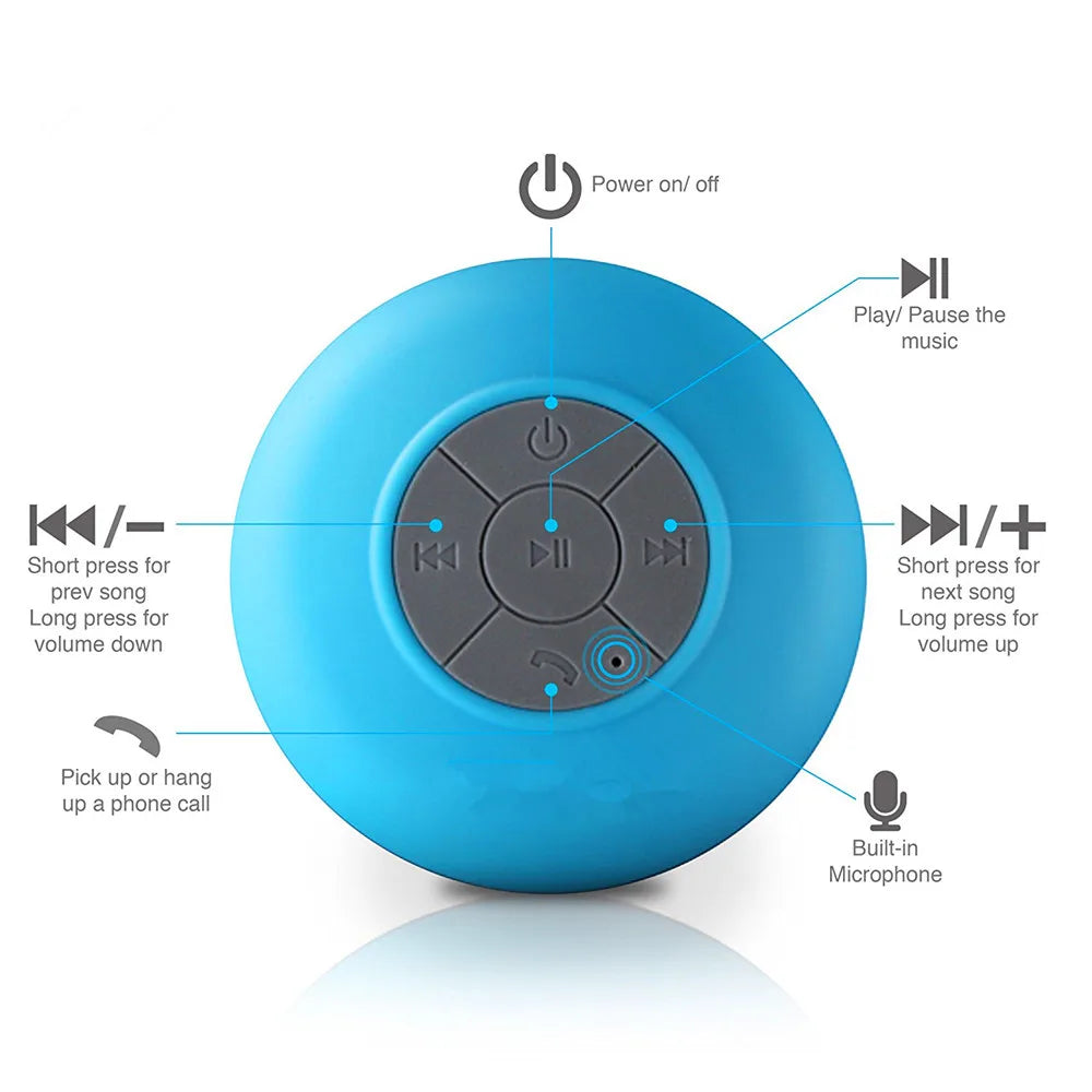 Mini Bluetooth Shower Speaker Waterproof