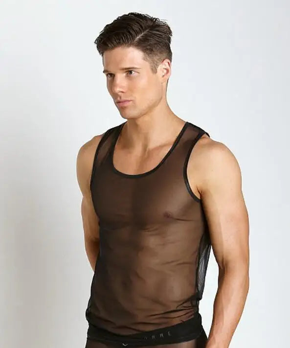Men's Summer Elastic Sleeveless Vest Tank Top