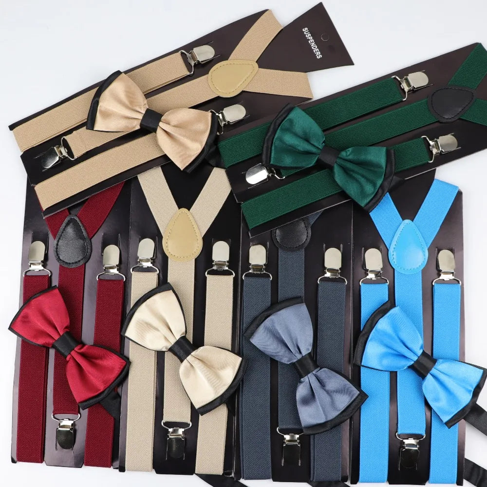 Y-Back Suspenders & Bowtie Sets for Men