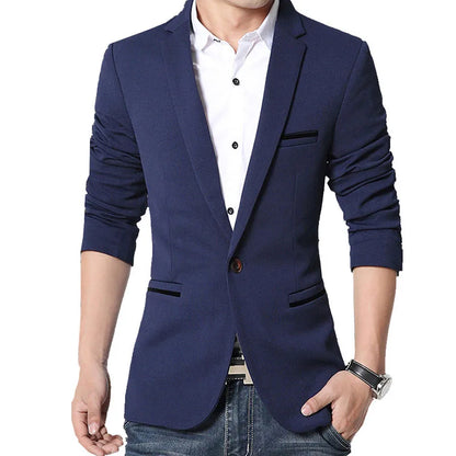 Classic Slim Fit Men's Blazer - Korean Style