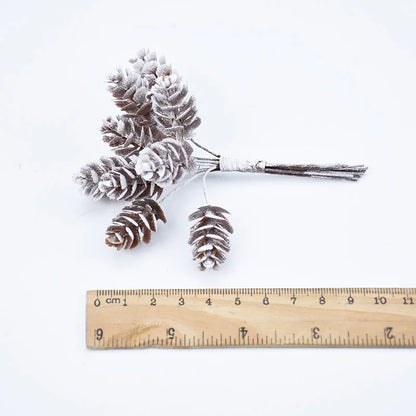 10pcs Artificial Pine Cone Flowers for Decor