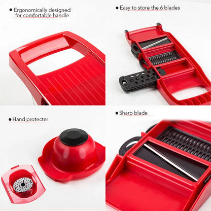 Vegetable Cutter, Steel Blades – Versatile Kitchen Slicer and Grater