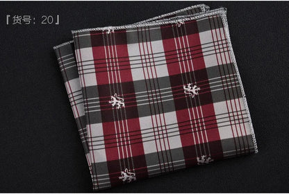 Gentlemen's Plaid Suits Pocket Square Handkerchief