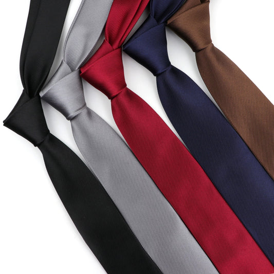 Formal Striped Slim Necktie for Wedding Attire