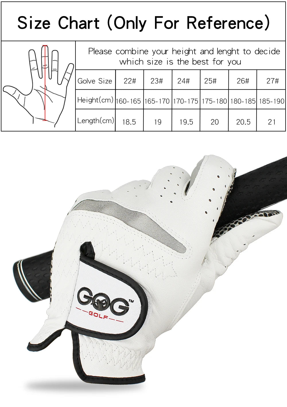 6 PCS Golf Gloves Men's Soft Breathable Pure Sheepskin Genuine Leather