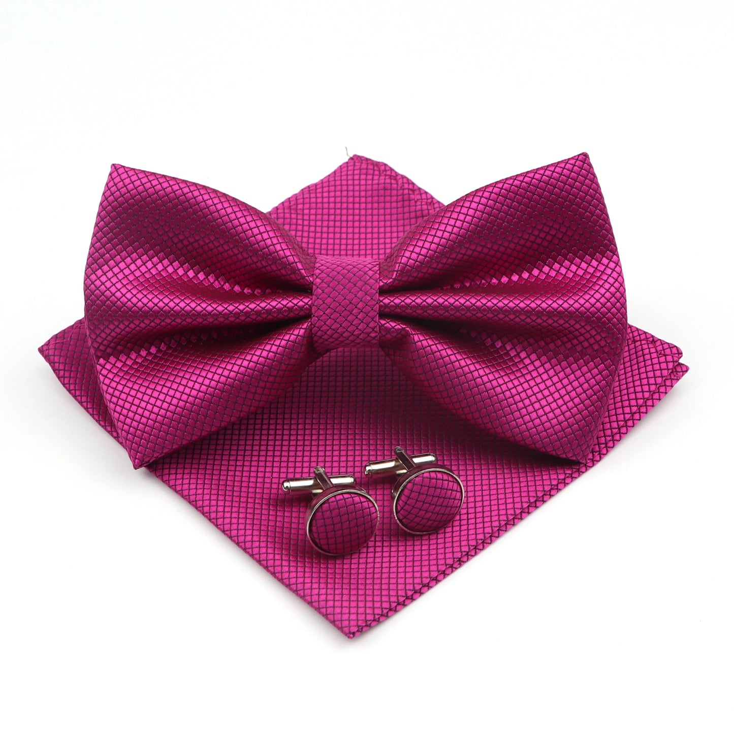 Men's Formal Pocket Square Cufflinks Polyester Bowtie