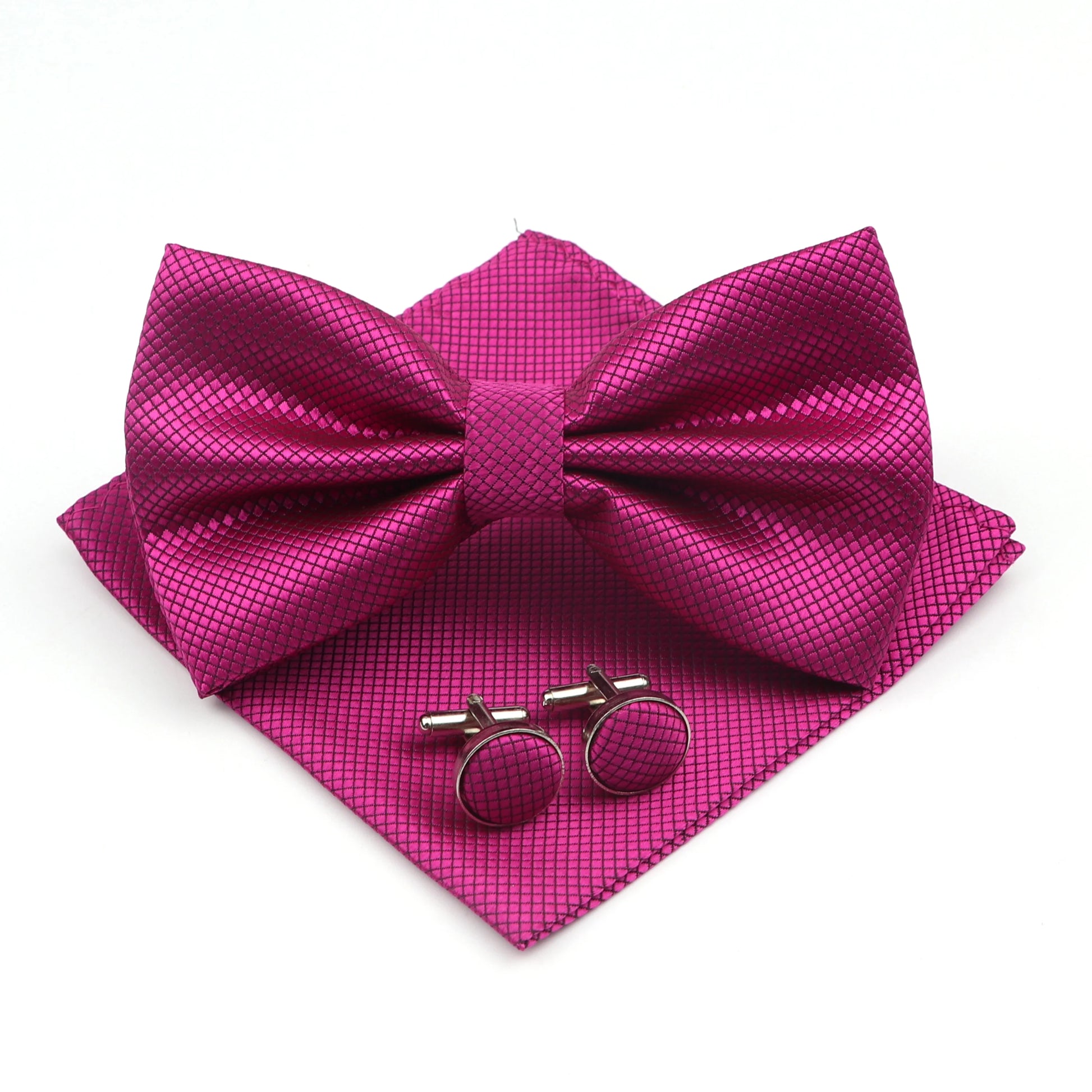 Men's Formal Pocket Square Cufflinks Polyester Bowtie