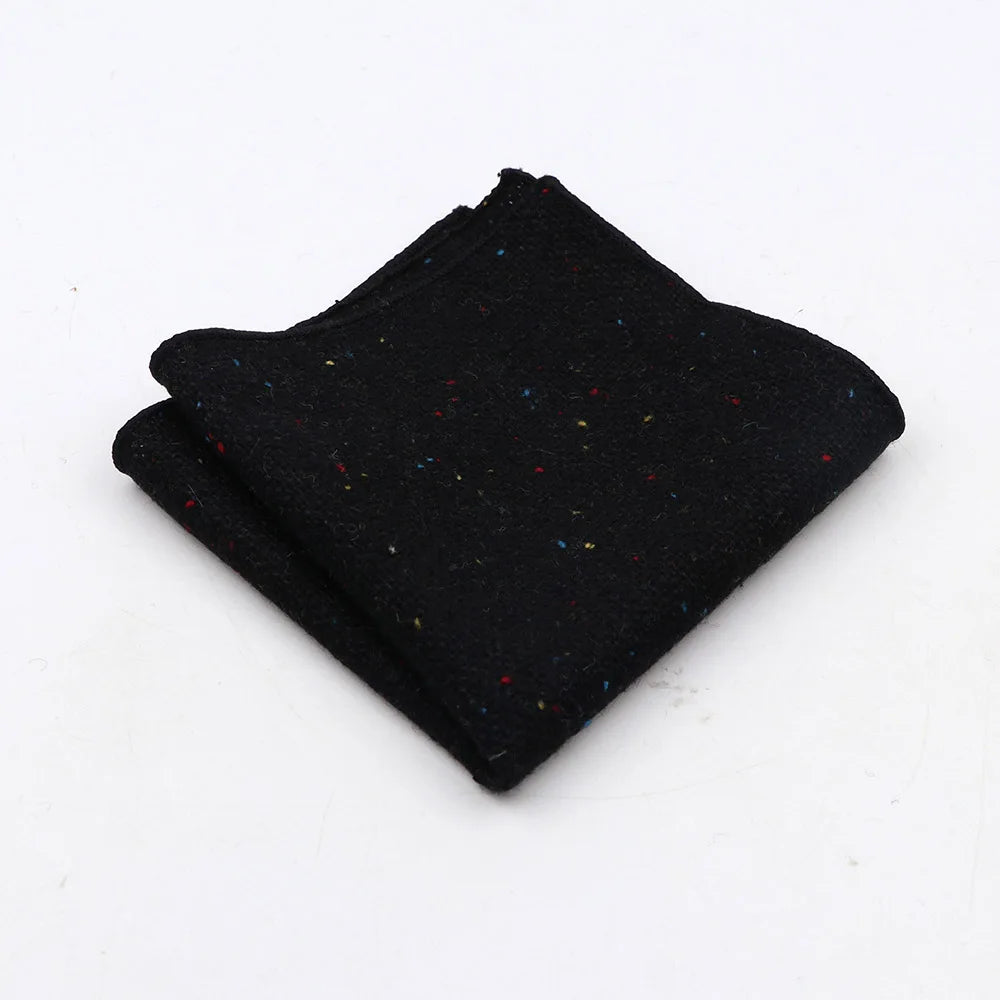 Mouchoir en coton uni pour homme – Pochette en laine mélangée douce