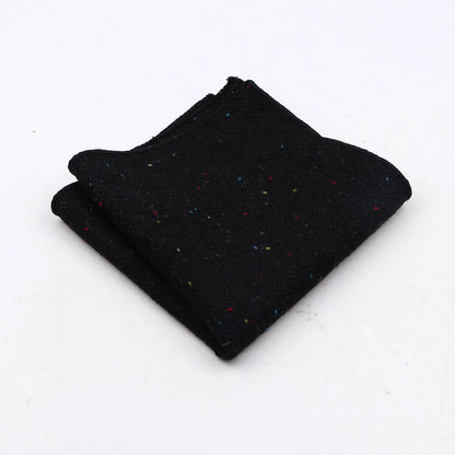 Mouchoir en coton uni pour homme – Pochette en laine mélangée douce