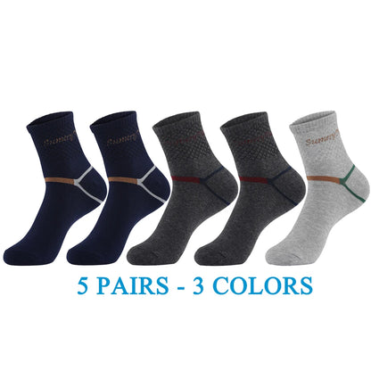 5 Paar Herren-Sportsocken aus Baumwolle – Lange Sportsocken zum Laufen und Wandern