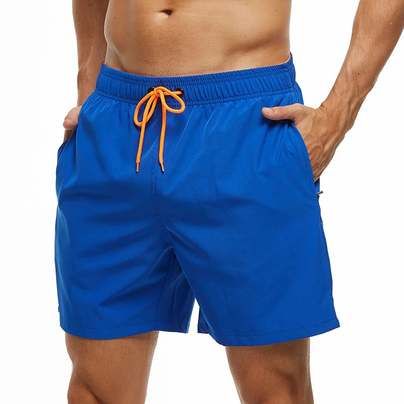 Quick Dry Stretch Swim Trunks with Zipper Pockets