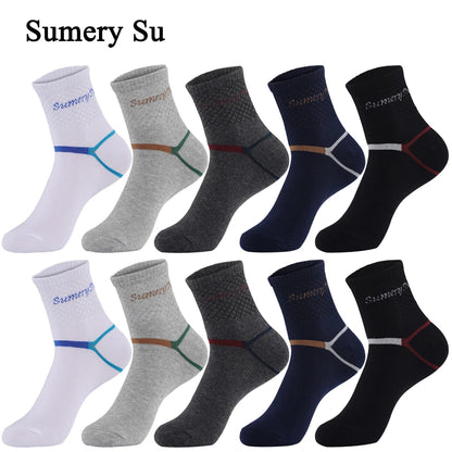 5 Paar Herren-Sportsocken aus Baumwolle – Lange Sportsocken zum Laufen und Wandern