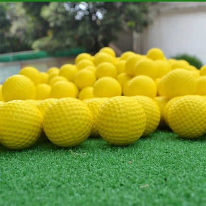 Lot de 20 balles de golf en mousse PU jaune pour l'entraînement