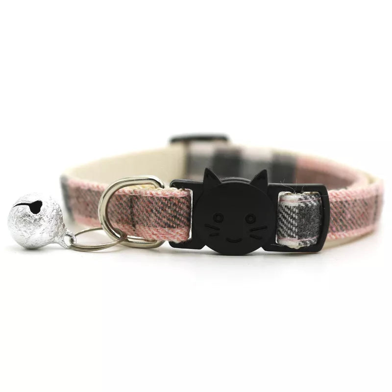 cat collar, cat collar with bell, buckle collar, cat leash, cat accessories, cat bell