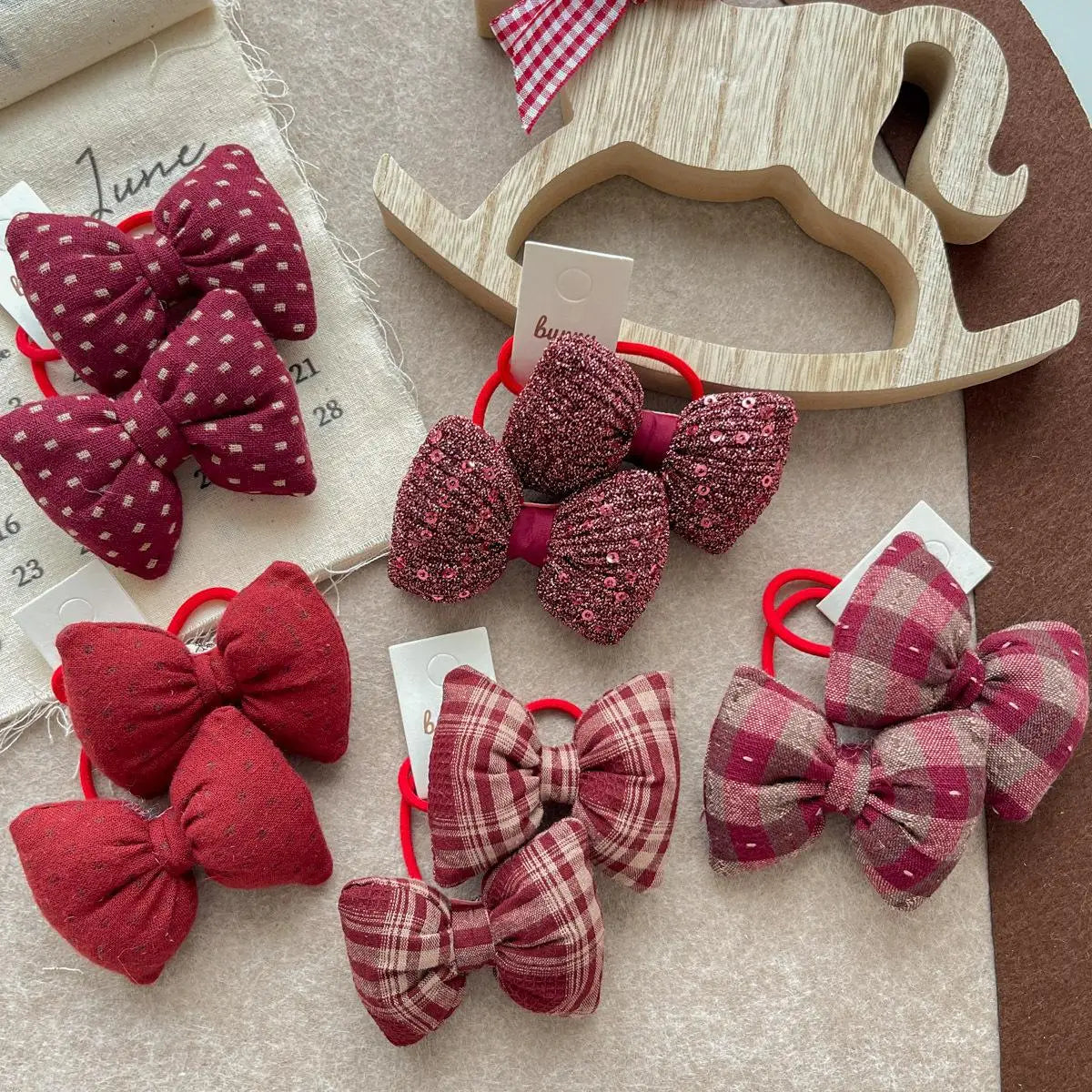 Childern Bow Hair Rope Ring Elastic Rubber Band Headwear