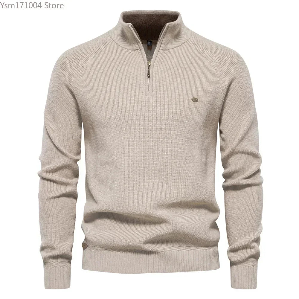 Slim Fit Half High Neck Sweater

