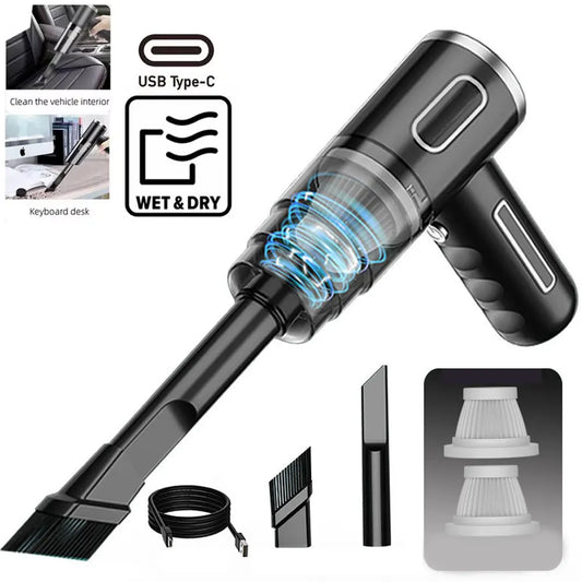 Handheld Wireless Double Filter USB Car Vacuum Cleaner