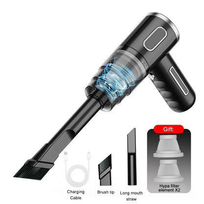 Handheld Wireless Double Filter USB Car Vacuum Cleaner