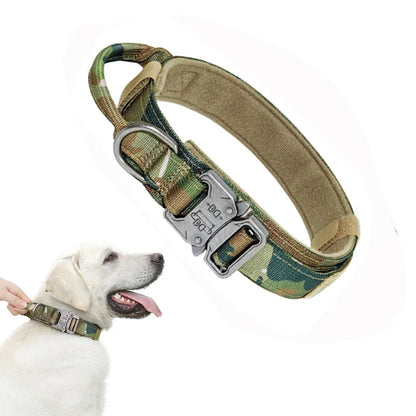 Handle Adjustable Nylon Tactical Police Dog Collar