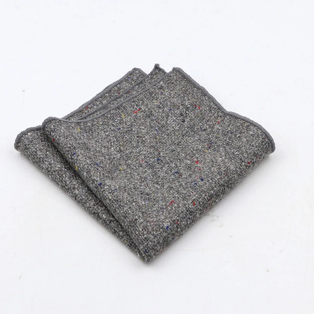 Mouchoir en coton uni pour homme – Pochette en laine mélangée douce
