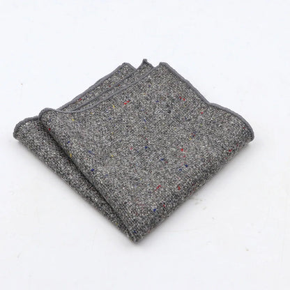 Mouchoir en coton uni pour homme – Pochette en laine mélangée douce