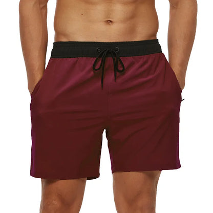 Quick Dry Stretch Swim Trunks with Zipper Pockets