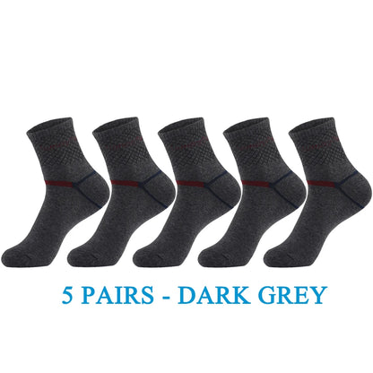 5 Paar Herren-Sportsocken aus Baumwolle – Lange Sportsocken zum Laufen und Wandern