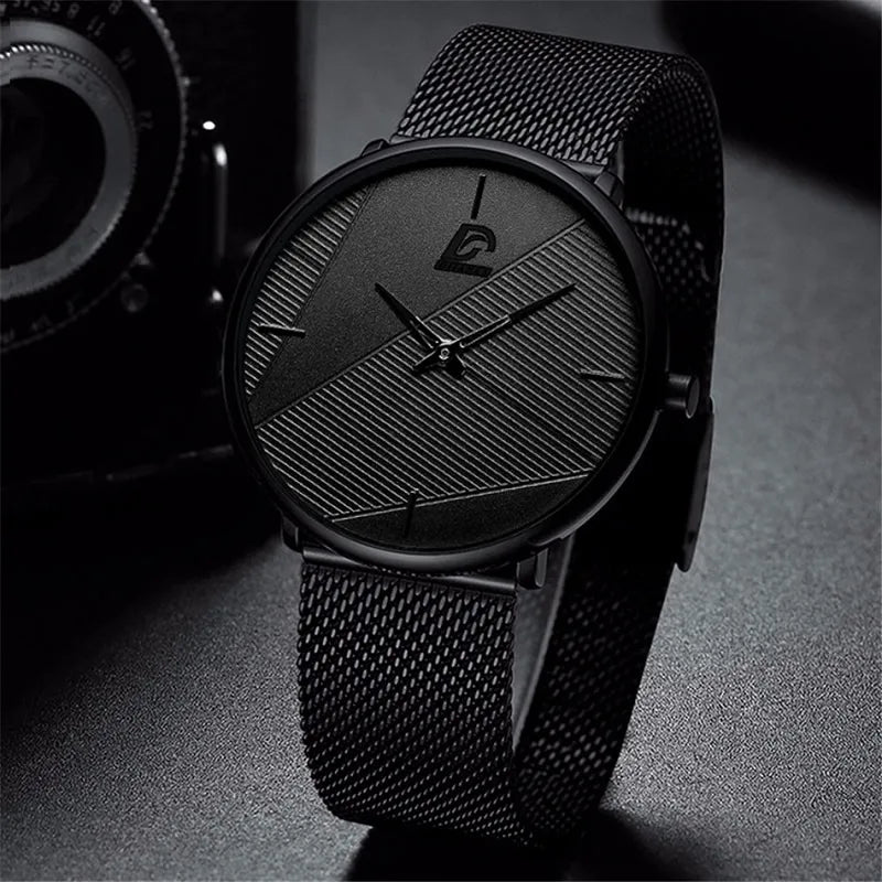 Montre d'affaires ultra-mince pour hommes