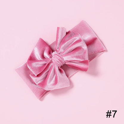 Baby Girls Velvet Headband Big Bow Hair Band Soft Ribbon