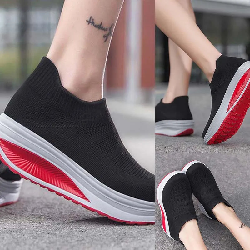 Women's Thick Bottom Slip On Sneakers