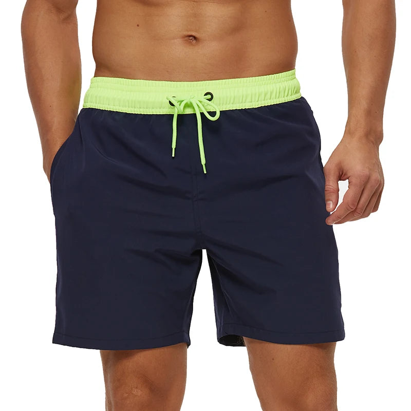 Quick Dry Stretch Swim Trunks with Zipper Pockets