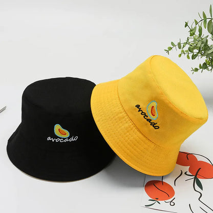 Chapeau de pêcheur brodé de fleurs double face pour femmes