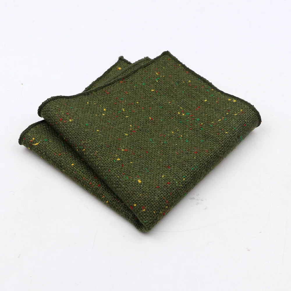 Mouchoir en coton uni pour homme – Pochette en laine mélangée douce