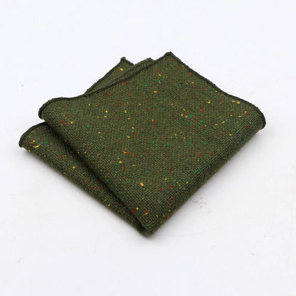 Mouchoir en coton uni pour homme – Pochette en laine mélangée douce