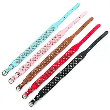 Adjustable Leather Pet Dog collar - Leather Neck Strap Supplies