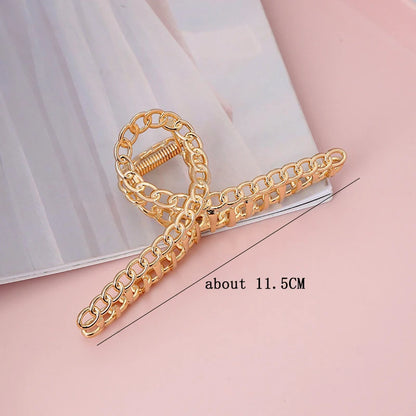 Simple Gold Hair Claw – Retro Clips