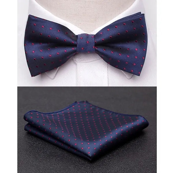 Men's Jacquard Butterfly Bowtie & Cravat Necktie