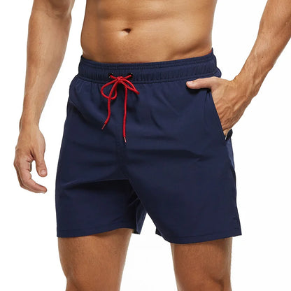 Quick Dry Stretch Swim Trunks with Zipper Pockets