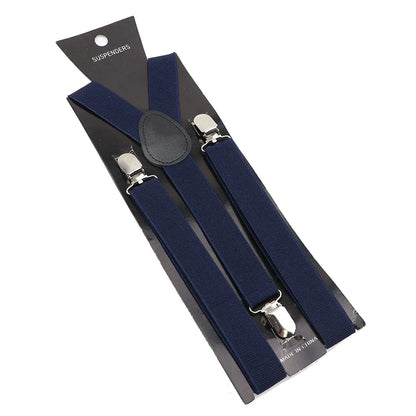 Adjustable Elastic Leather Suspenders for Wedding Attire