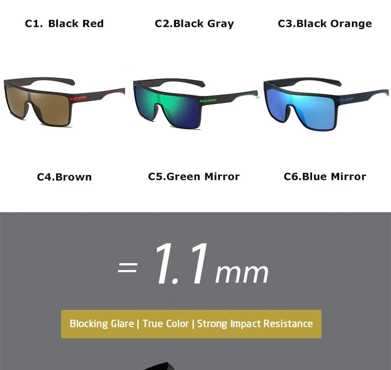 Men's Polarized  Square Sunglasses