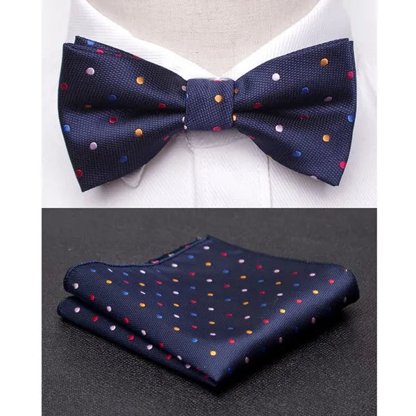 Men's Jacquard Butterfly Bowtie & Cravat Necktie